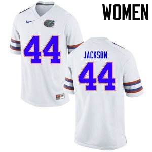 Women's Florida Gators #44 Rayshad Jackson NCAA Nike White Authentic Stitched College Football Jersey UBZ1662TJ